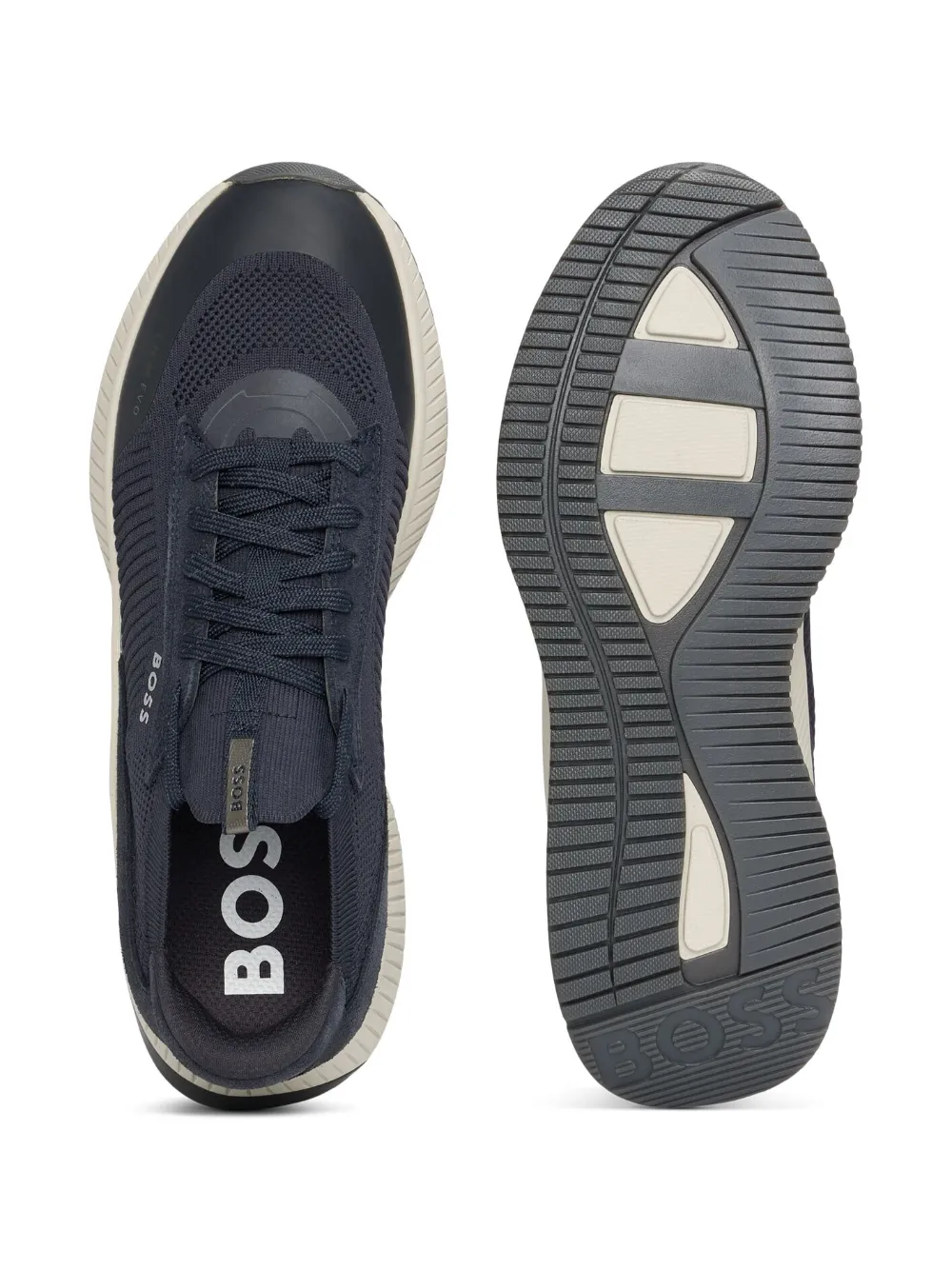 BOSS mesh-panelling sneakers Blue