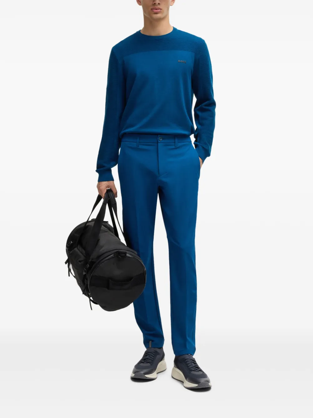 BOSS mesh-panelling sneakers Blue