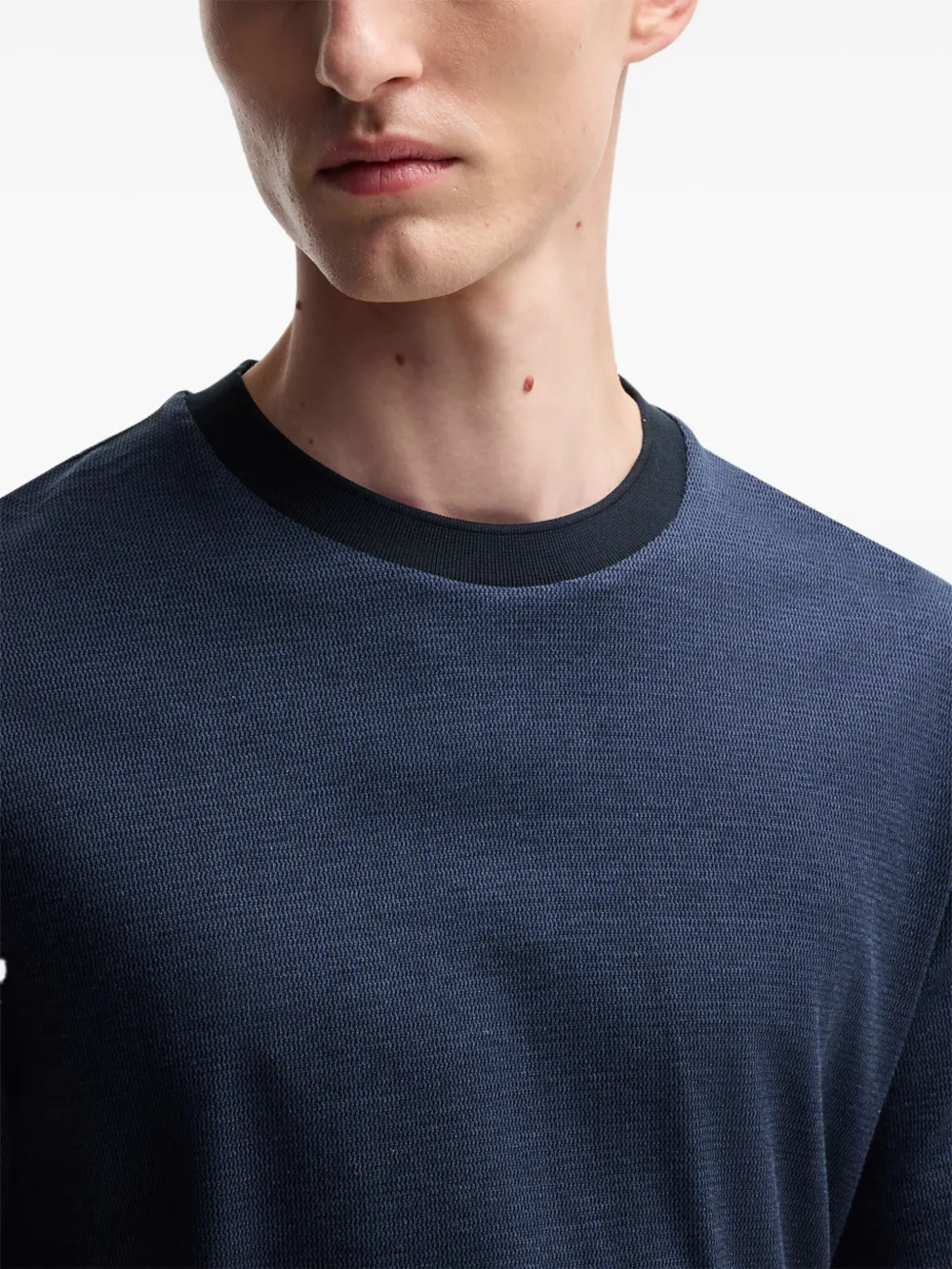 BOSS Katoenen T-shirt Blauw
