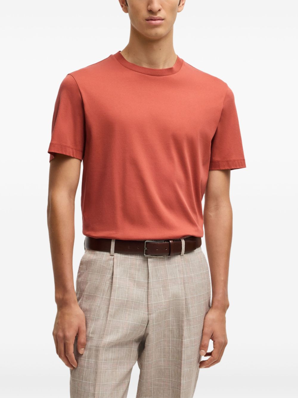 BOSS cotton t-shirt - Rood