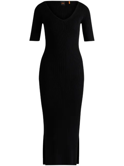 BOSS Vestido midi canelado