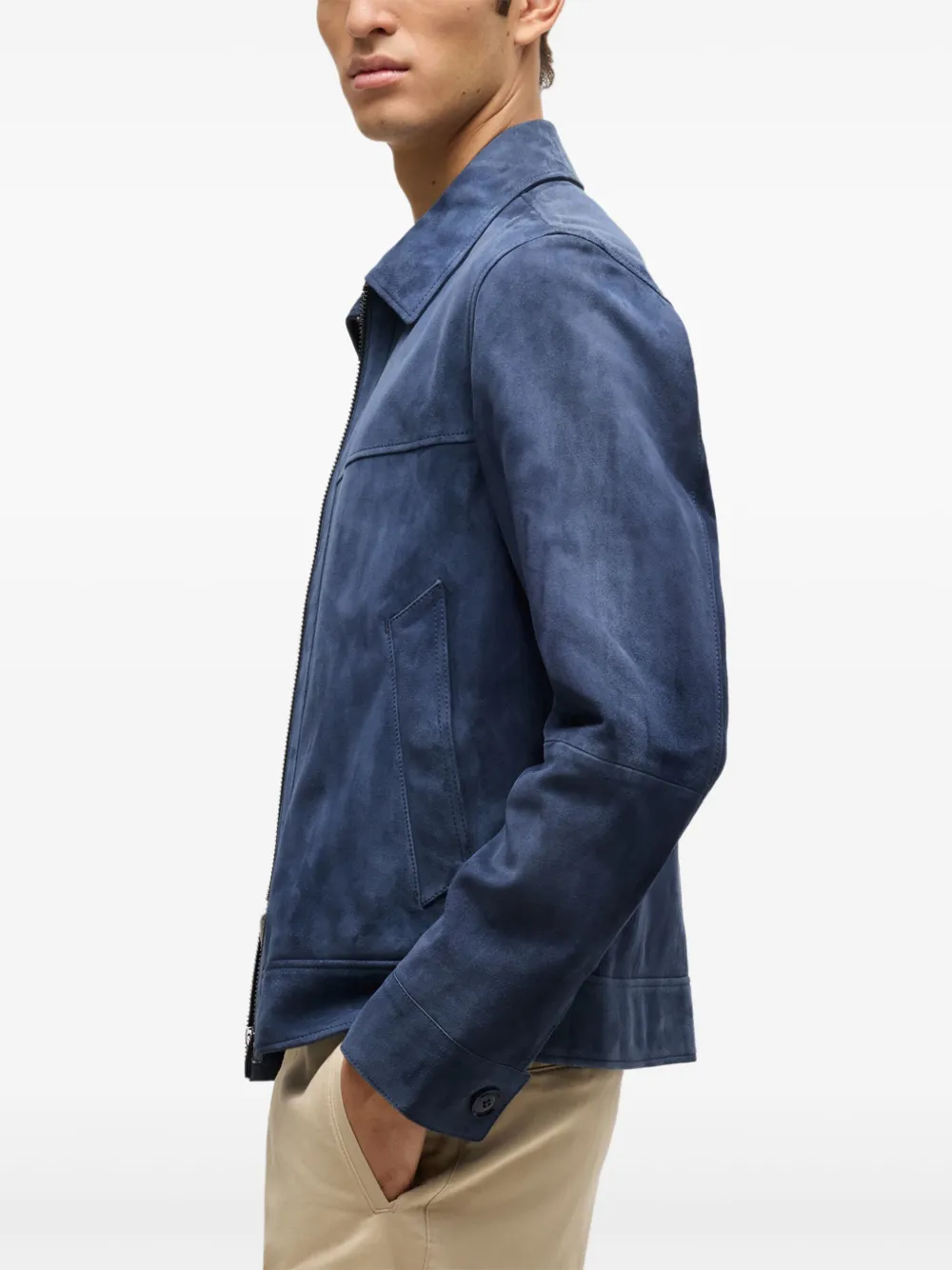 半額以下で買えるクーポン特集 スエード BOSS ジャケット JP FARFETCH | ブルー | ジャケット・アウター