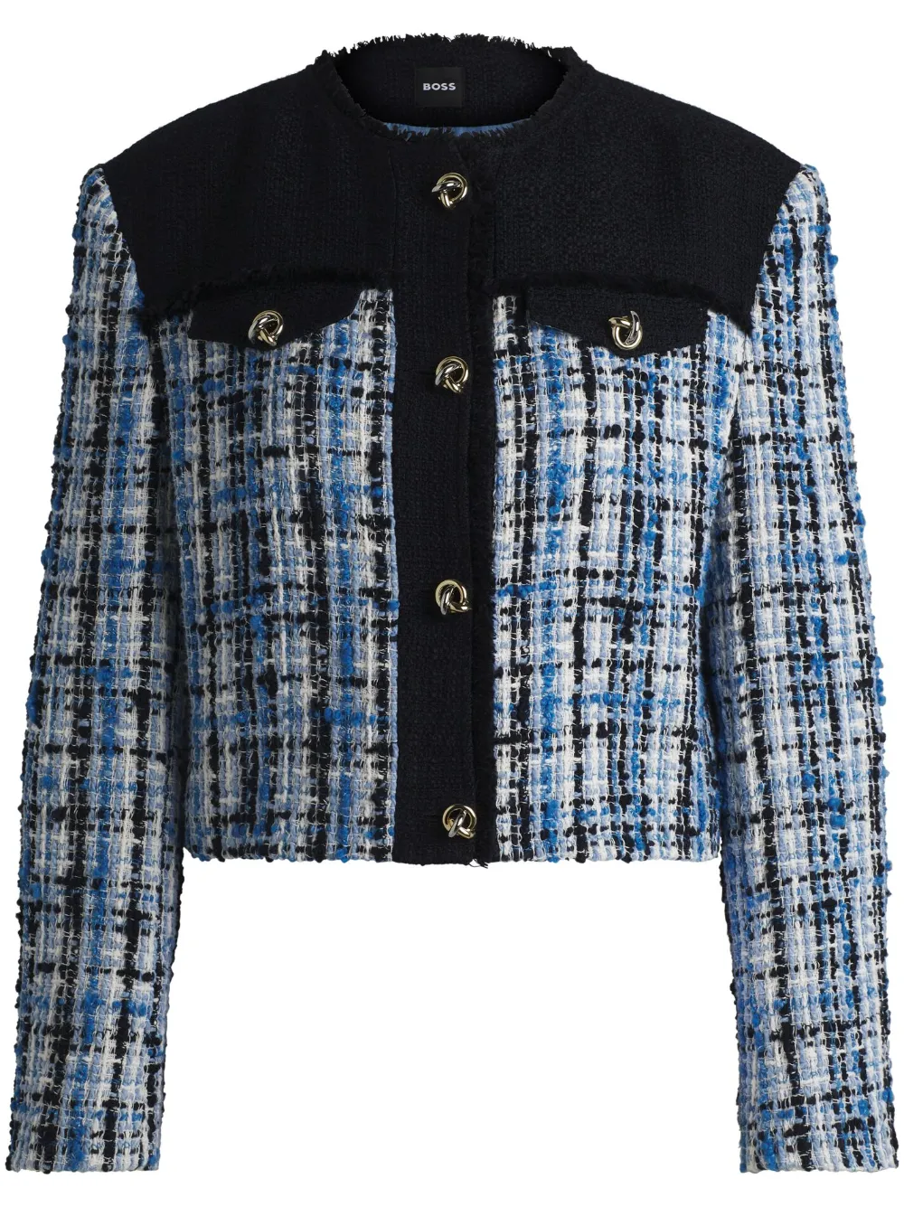 BOSS Tweed jack Blauw