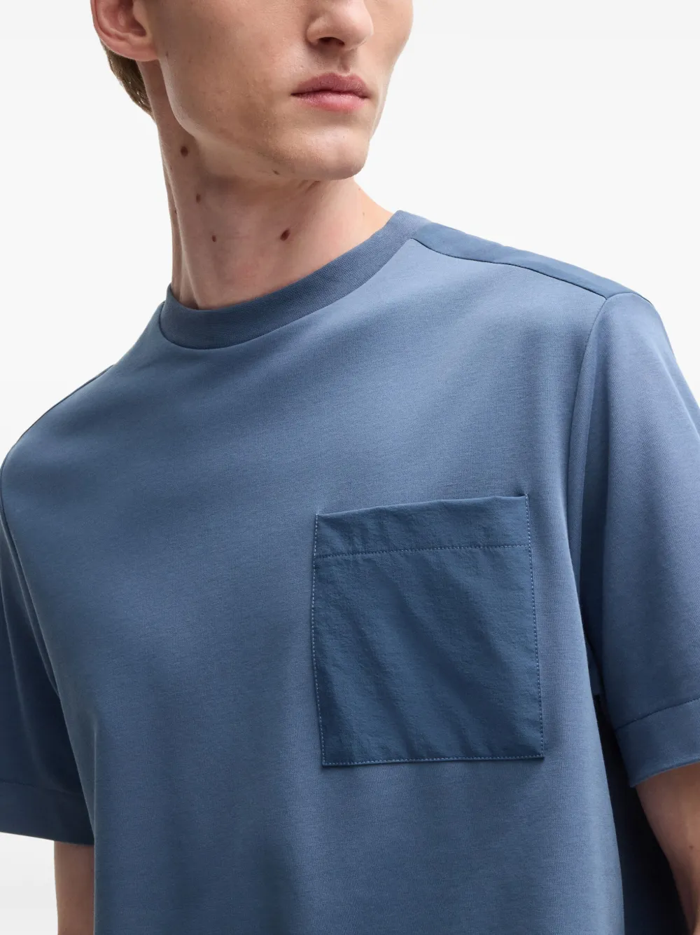 Shop Hugo Boss Patch-pocket T-shirt In Blue