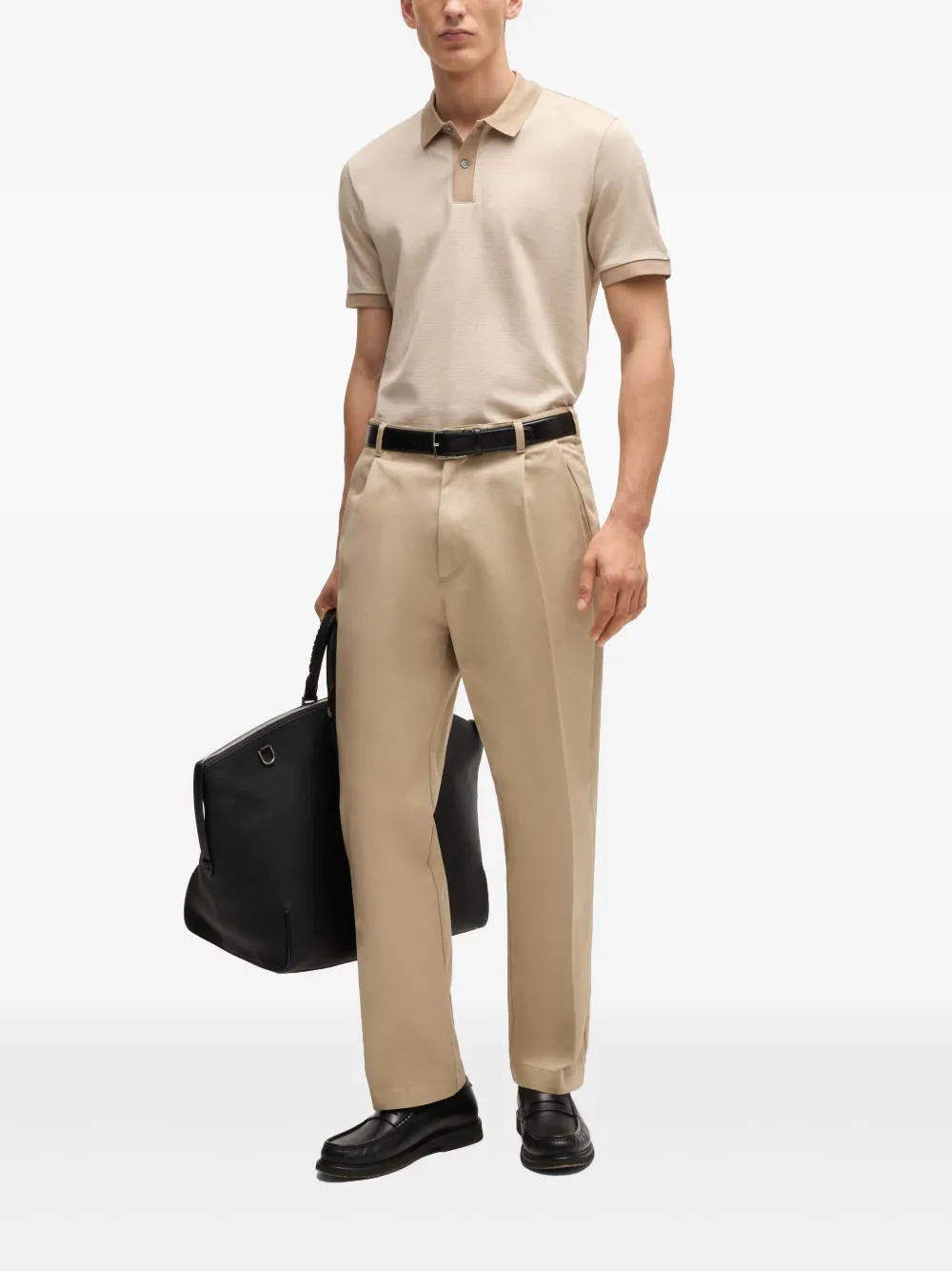 BOSS Katoenen poloshirt - Beige