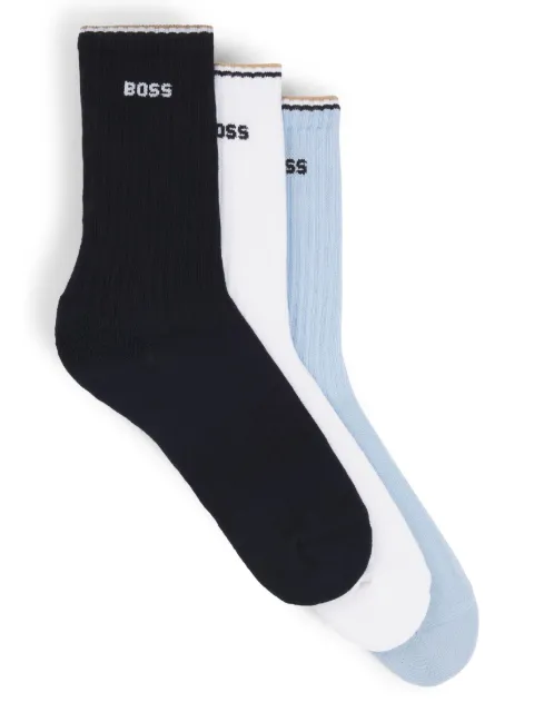 BOSS Kit 3 pares de meias com logo