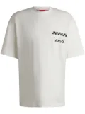 HUGO racing-print cotton T-shirt - White