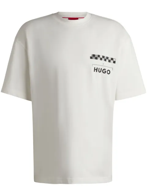 HUGO racing-print cotton T-shirt 