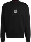 HUGO logo cotton sweatshirt - Black