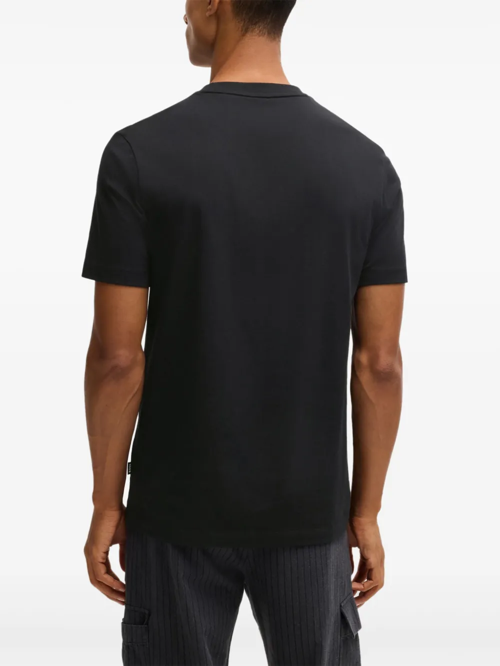 BOSS Katoenen T-shirt Zwart