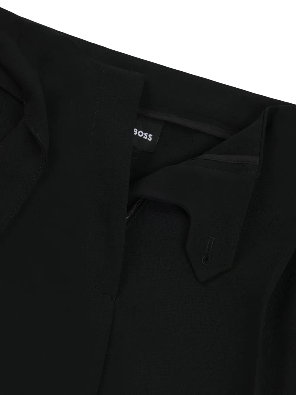 BOSS Geplooide pantalon Zwart
