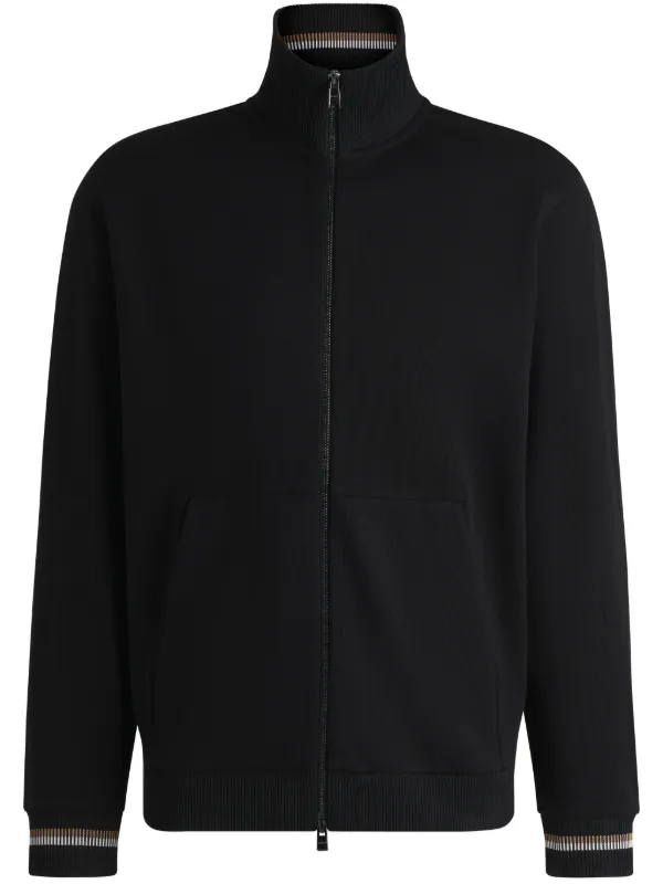 ☆関税込☆【BOSS】パッカブル ジップアップ スウェットシャツ BOSS ジップアップ スウェットシャツ | ブラック | FARFETCH JP