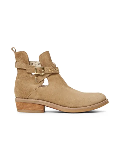 TWINSET Kids Bota de couro com detalhe de tira