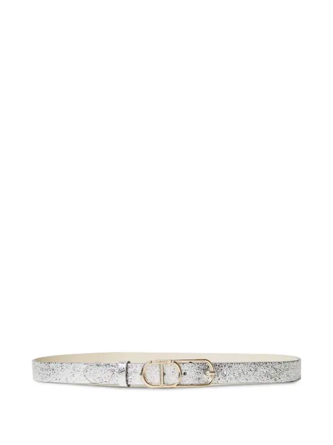 TWINSET cracked-effect leather belt 
