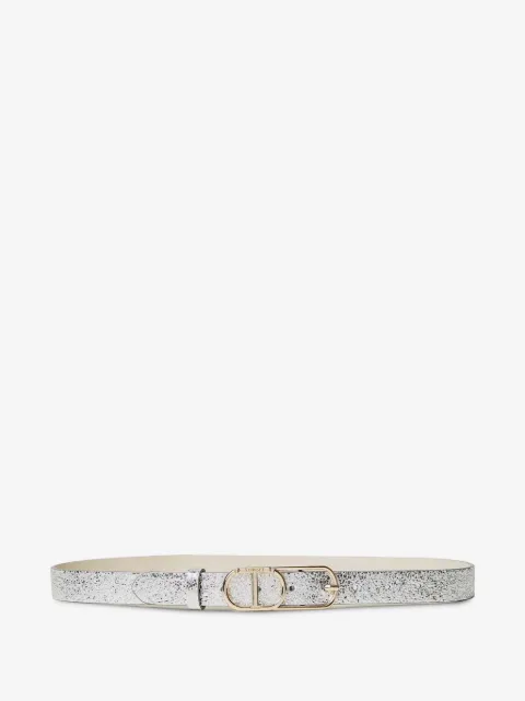 TWINSET cracked-effect leather belt 