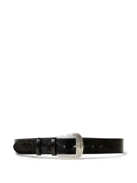 TWINSET cracked-effect leather belt 