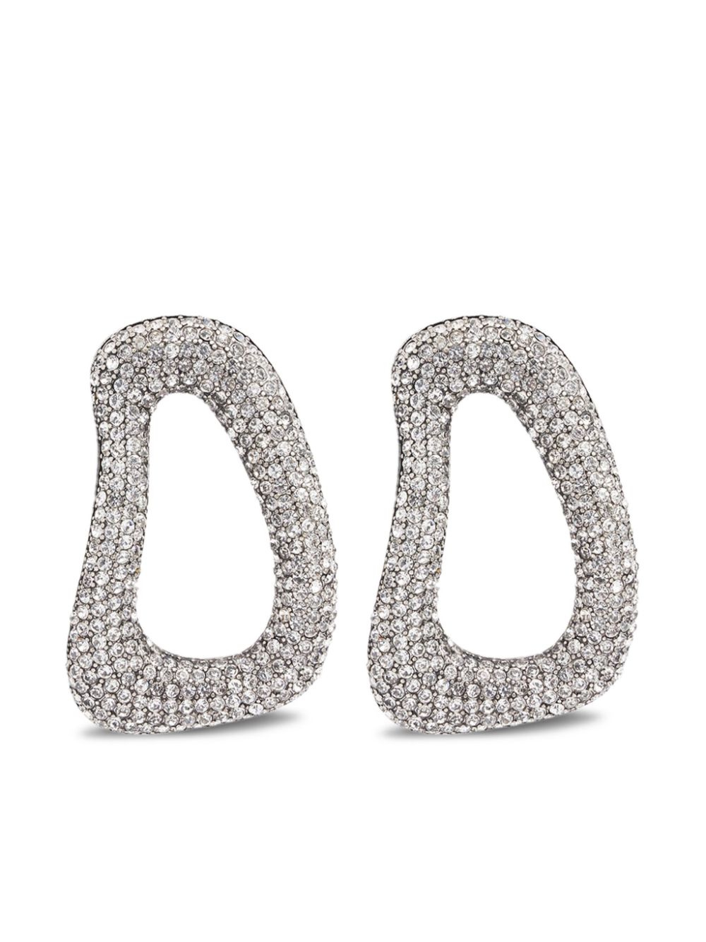 crystal link earrings