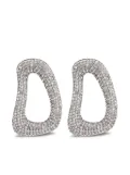 AREA crystal link earrings - Silver