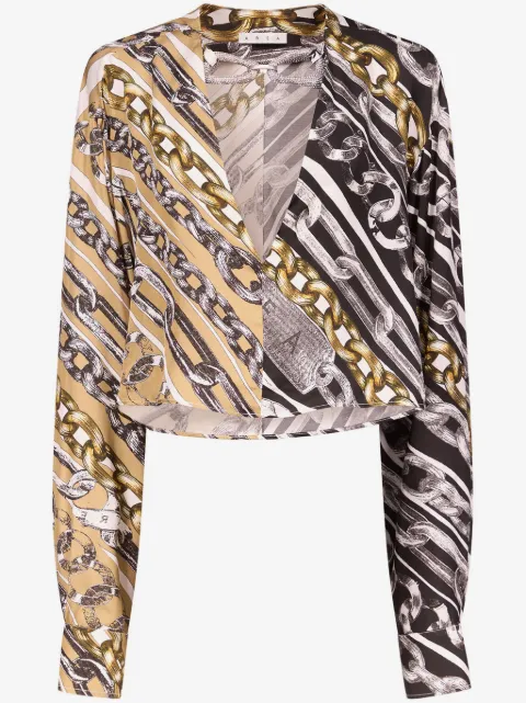 AREA Crystal Link blouse