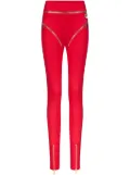 AREA Zipper Brief leggins - Red
