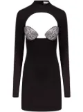 AREA crystal-embellished dress - Black