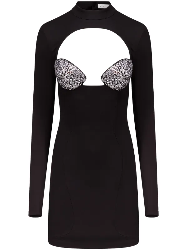 area black crystal dress crystal-embellished | summer party dress Perfect for black Size:MP Light Blue High Low Midi dress