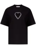 AREA crystal-embellished T-shirt - Black