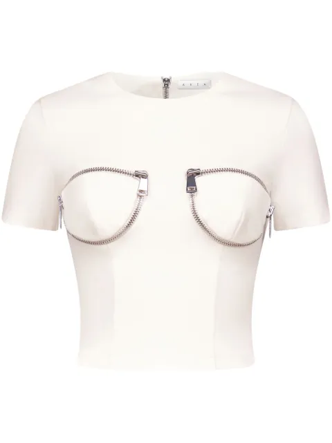 AREA zipper bustier cup T-shirt