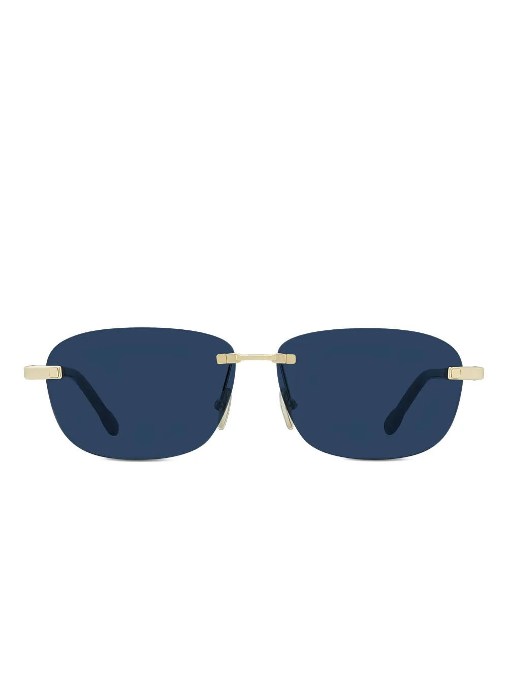 Fred chain-detail rectangle sunglasses | Blue | Image 1