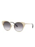 Chopard Eyewear crystal-embellished round sunglasses - Gold