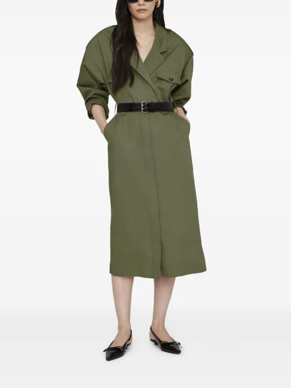 anine bing green dress Zelda Belted | Made