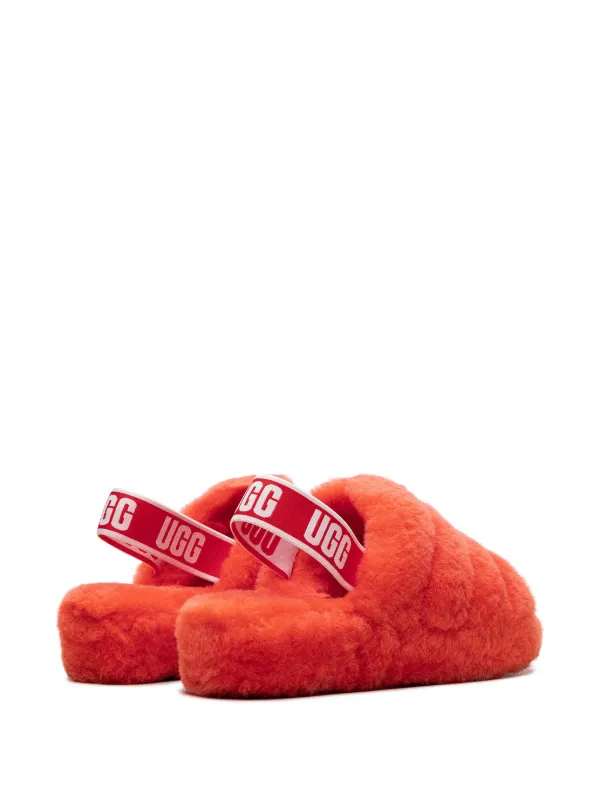 UGG Fluff Yeah スリッポン | レッド | FARFETCH JP