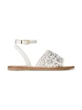 TWINSET Kids lasered leather sandals - 00808_ICE