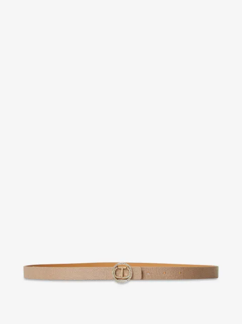 TWINSET lizard skin-effect leather belt 