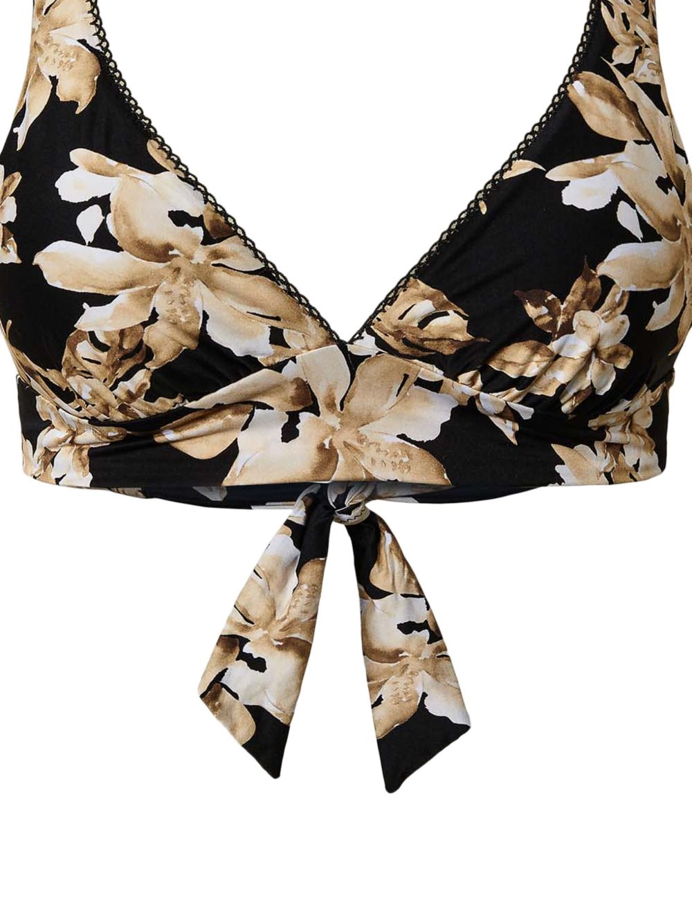 TWINSET Bikinitop met bloemenprint - Zwart