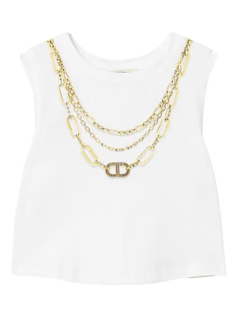 TWINSET Kids top con cadenas estampadas