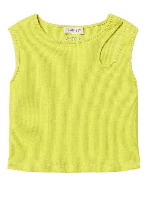 TWINSET Kids cut-out ribbed tank top