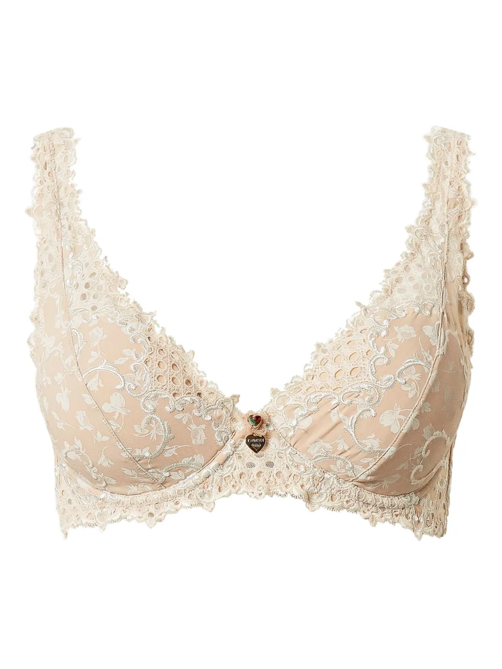 TWINSET embroidered lace bralette Beige