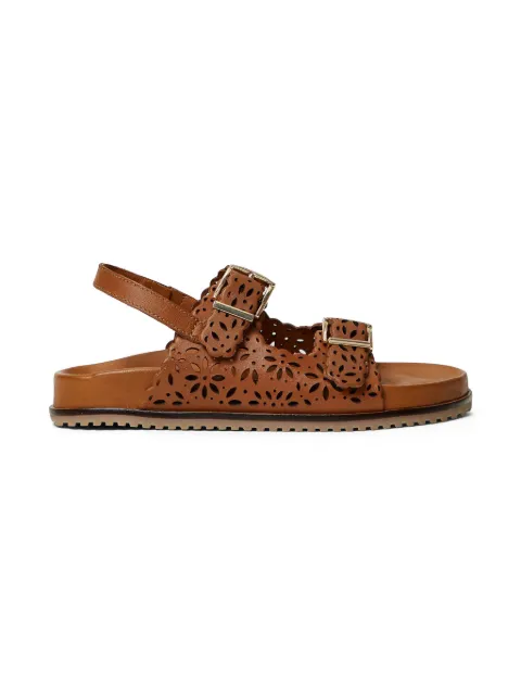 TWINSET Kids lasered leather sandals
