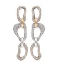 AREA crystal link drop earrings - Silver