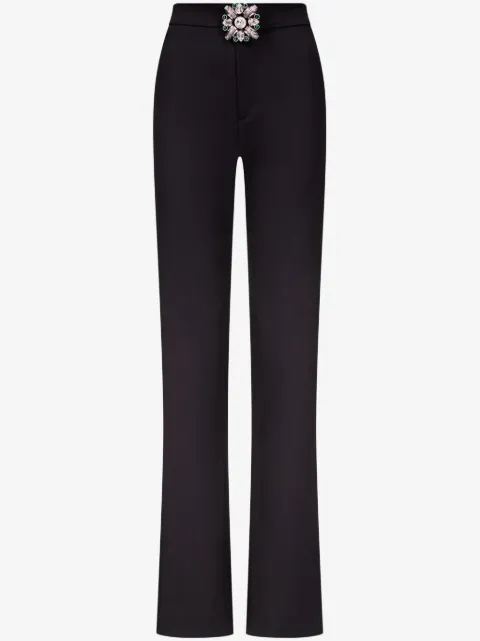 AREA crystal brooch trousers