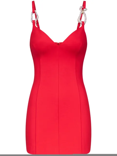 AREA crystal-link minidress