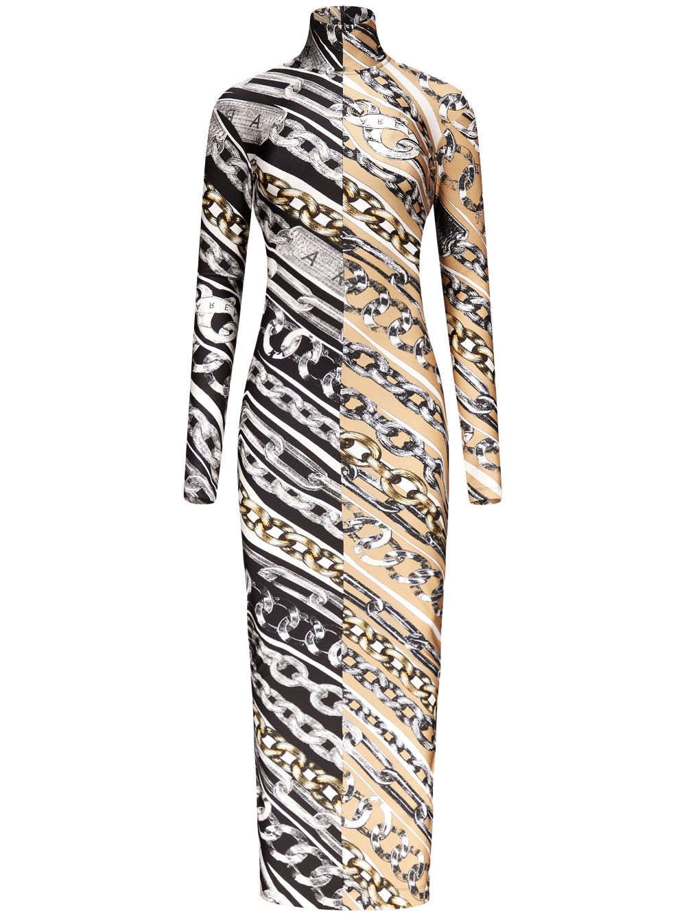 AREA chain link-print dress - Black