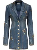 AREA button-embellished dress - Blue