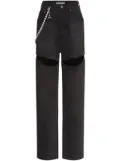 AREA Slit jeans - Black