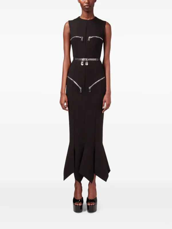 AREA handkerchief-hem Dress | Black | FARFETCH JO