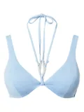TWINSET beaded halter neck bikini top - Blue