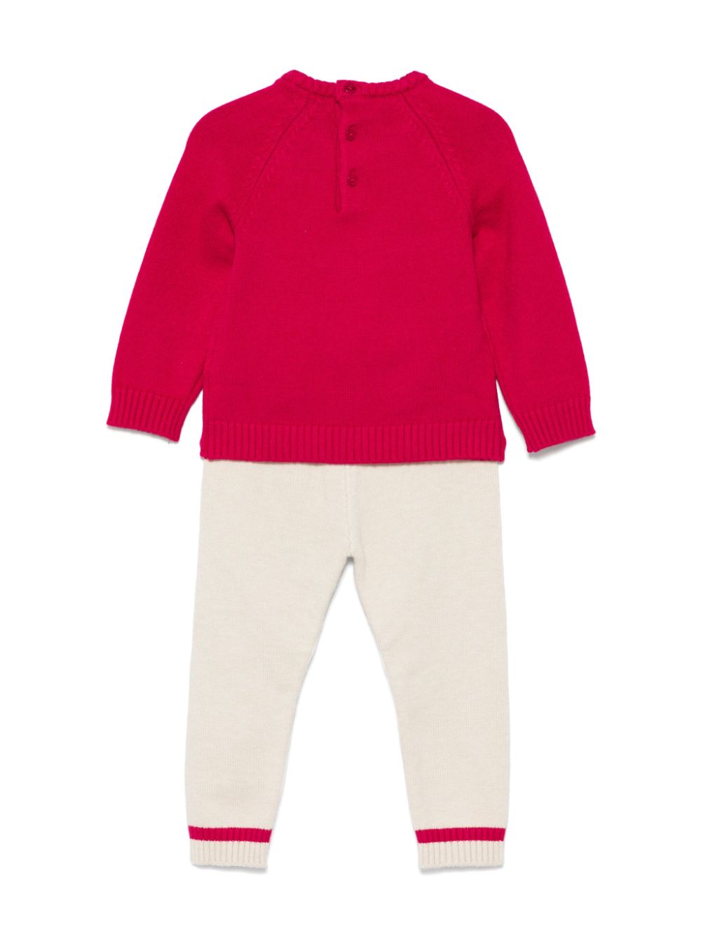 guess kids logo-embroidered trousers set - Pink