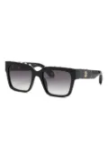 Roberto Cavalli pearl-embellished square sunglasses - Black
