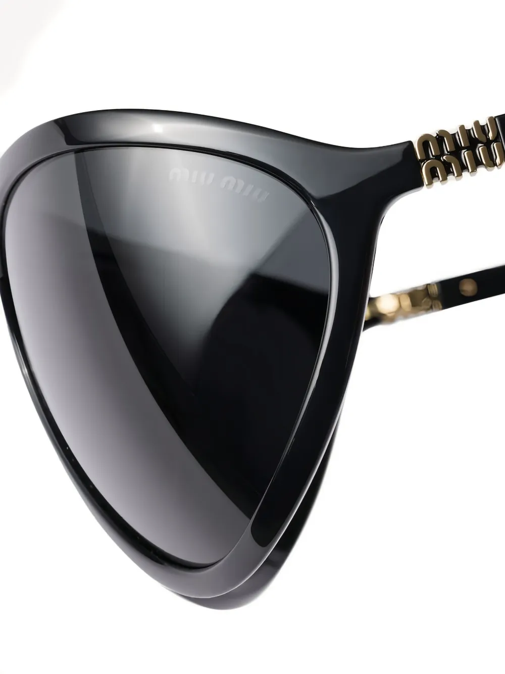 Miu Eyewear Zonnebril met geometrisch montuur Zwart